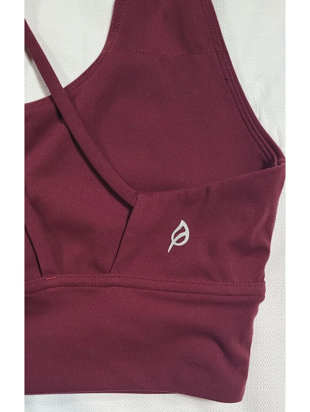 Ptula Burgundy Cross-Strap Sports Bra size Large